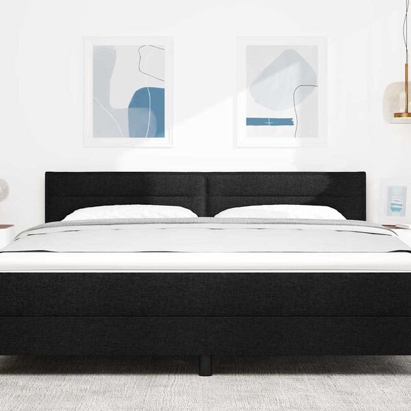 vidaXL LED &aacute;gyt&aacute;mla LED -es l&aacute;mp&aacute;kkal Fekete 180 cm Poli&eacute;szter