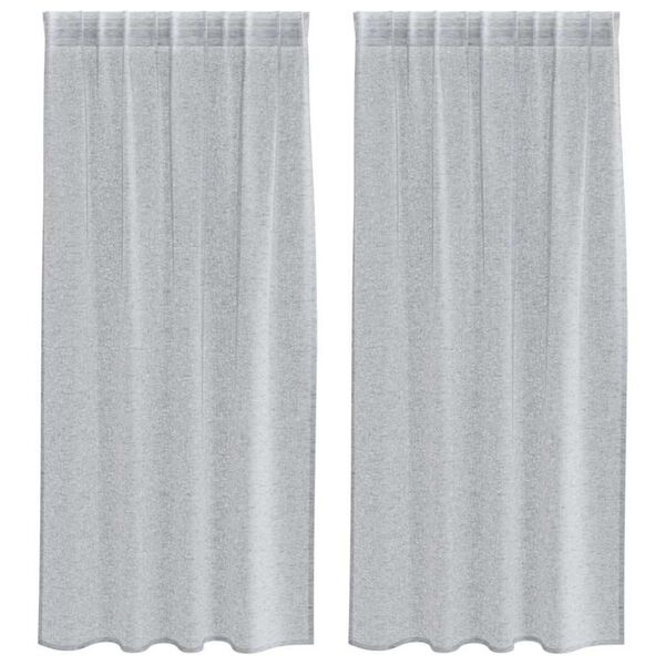 vidaXL Voile F&uuml;gg&ouml;ny 2 pcs S&ouml;t&eacute;tsz&uuml;rke 175 x 140 cm Poli&eacute;szter