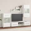 vidaXL 5 darabos TV szekrény LED világítással Matt fehér színű, műfa