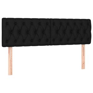 vidaXL fekete sz&ouml;vet fejt&aacute;mla 160 x 7 x 78/88 cm