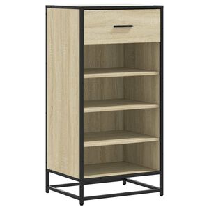 vidaXL sonoma t&ouml;lgy sz&iacute;nű szerelt fa cipőtart&oacute; 48x38x97,5 cm