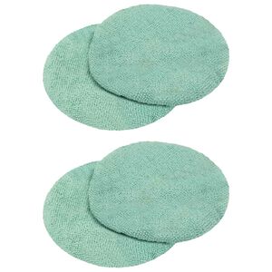 vidaXL Padl&oacute;f&eacute;nyes&iacute;tő huzatok 4 db &Oslash; 14 cm Vil&aacute;gos z&ouml;ld Mikrosz&aacute;las
