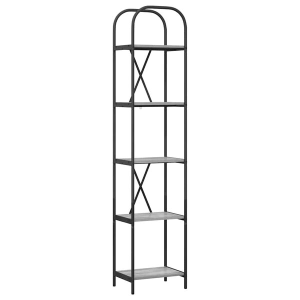 vidaXL K&ouml;nyvespolc Sz&uuml;rke Sonoma 40 x 30 x 183 cm Faanyag