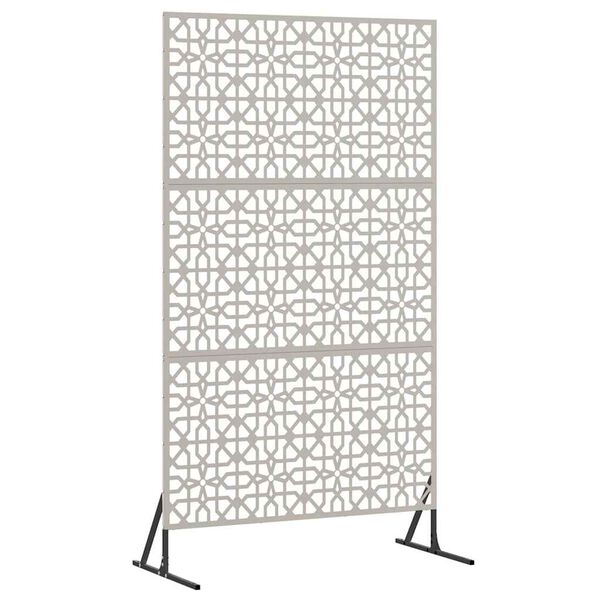 vidaXL Mag&aacute;nszf&eacute;ra K&eacute;pernyő Sz&uuml;rke 100 x 50 x 180 cm Időj&aacute;r&aacute;s&aacute;ll&oacute; ac&eacute;l