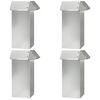vidaXL Csiga ker&iacute;t&eacute;s 4 db 13,5 x 13,5 x 25 cm Horganyzott Ac&eacute;l Ez&uuml;st