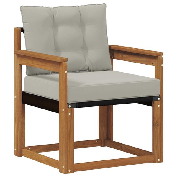 vidaXL K&uuml;lt&eacute;ri kanap&eacute; szett T&ouml;m&ouml;r ak&aacute;cfa &eacute;s textil&eacute;n