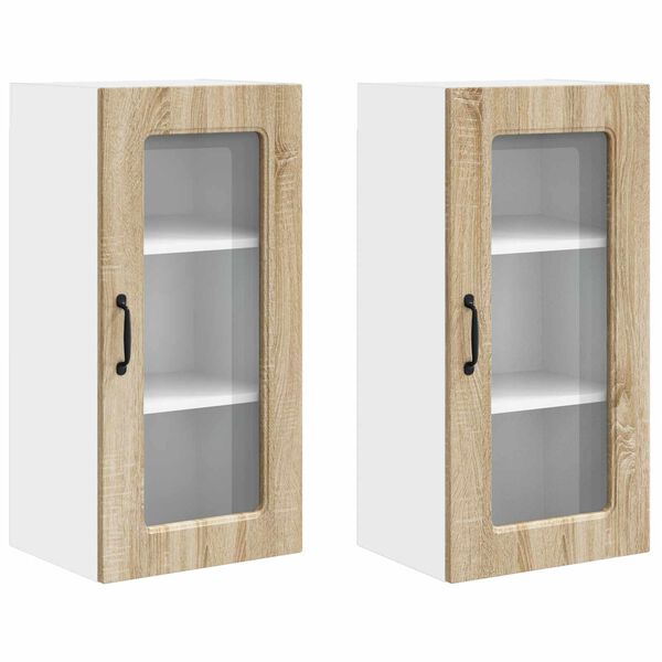 vidaXL Konyhaszekr&eacute;ny Kalmar 2 pcs Sonoma t&ouml;lgy 40 x 31 x 80 cm