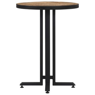 vidaXL kerek tömör újrahasznosított tíkfa bisztróasztal Ø55 x 76 cm