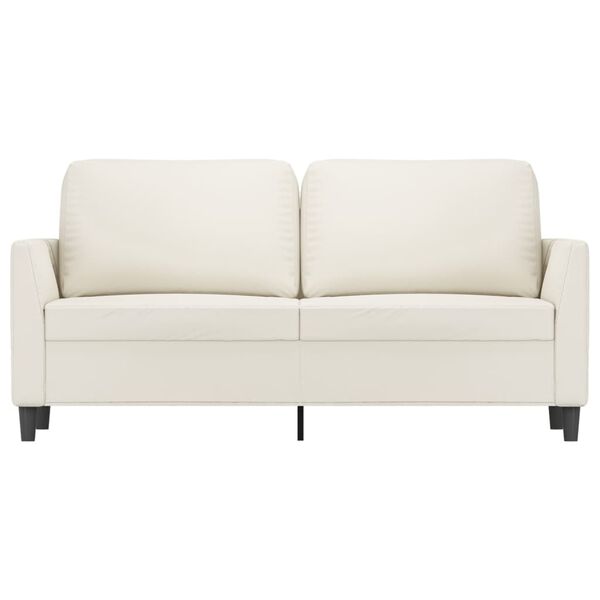 vidaXL 2 szem&eacute;lyes kr&eacute;msz&iacute;nű műbőr kanap&eacute; 140 cm