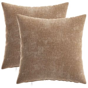 vidaXL P&aacute;rna huzat 2 db HEERLEN Barna 40 x 40 cm Chenille Sz&ouml;vet