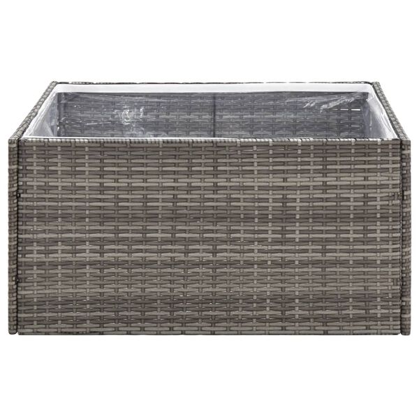 vidaXL sz&uuml;rke polyrattan kerti &uuml;ltetől&aacute;da 80 x 80 x 40 cm
