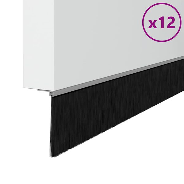 vidaXL Csavaros Ajt&oacute; Kefe Z&aacute;r 12 pcs Ez&uuml;st 100 cm Alum&iacute;nium &ouml;tv&ouml;zet