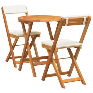 vidaXL Kert &eacute;tkező szett p&aacute;rn&aacute;val 3 pcs Olaj Term&eacute;szetes T&ouml;m&ouml;r Ak&aacute;cfa