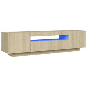 vidaXL sonoma t&ouml;lgy sz&iacute;nű TV-szekr&eacute;ny LED-l&aacute;mp&aacute;kkal 160 x 35 x 40 cm