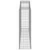vidaXL 11 db íves horganyzott vas gabion kosár 300x50x160/180 cm