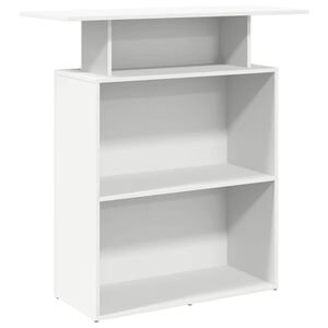 vidaXL feh&eacute;r, r&eacute;tegelt fa recepci&oacute;s asztal 100 x 40 x 104 cm