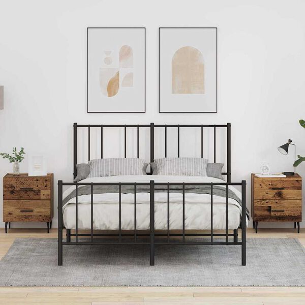 vidaXL &Eacute;jjeliszekr&eacute;ny fi&oacute;kkal 2 pcs &Ouml;reg fa 40 x 35 x 47,5 cm Faanyag