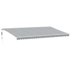 vidaXL antracitsz&uuml;rke-feh&eacute;r LED-es automata napellenző 600 x 300 cm