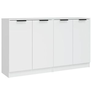 vidaXL 2 db feh&eacute;r szerelt fa t&aacute;lal&oacute;asztal 60 x 30 x 70 cm