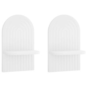 vidaXL Falpolc 2 db Feh&eacute;r 23 x 13,5 x 37,5 cm Szerelt Fa