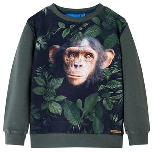 S&ouml;t&eacute;t khaki gyerekpul&oacute;ver 104