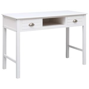 vidaXL feh&eacute;r fa &iacute;r&oacute;asztal 110 x 45 x 76 cm
