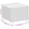vidaXL fekete polyrattan és akácfa kerti asztal 45 x 45 x 37 cm
