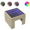 vidaXL sonoma t&ouml;lgy v&eacute;gtelen hat&aacute;s&uacute; LED-es doh&aacute;nyz&oacute;asztal 40x40x30 cm