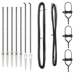 vidaXL Kerítoszlopok 7 pcs Szürke Ø32mm 160 cm Horganyzott acél