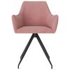 vidaXL 2 db rózsaszín bársony étkezőszék