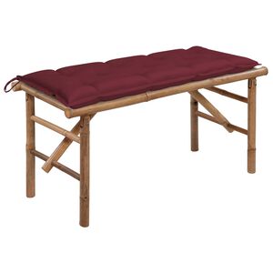 vidaXL &ouml;sszecsukhat&oacute; bambusz kerti pad p&aacute;rn&aacute;val 118 cm
