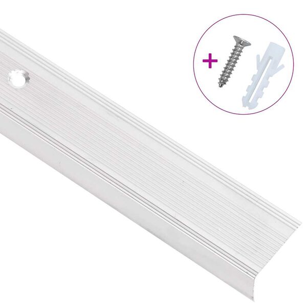 vidaXL 15 db ez&uuml;stsz&iacute;nű L-alak&uacute; alum&iacute;nium l&eacute;pcső&eacute;lv&eacute;dő 90 cm