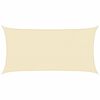 vidaXL krémszínű HDPE napvitorla 160 g/m² 2 x 3,5 m