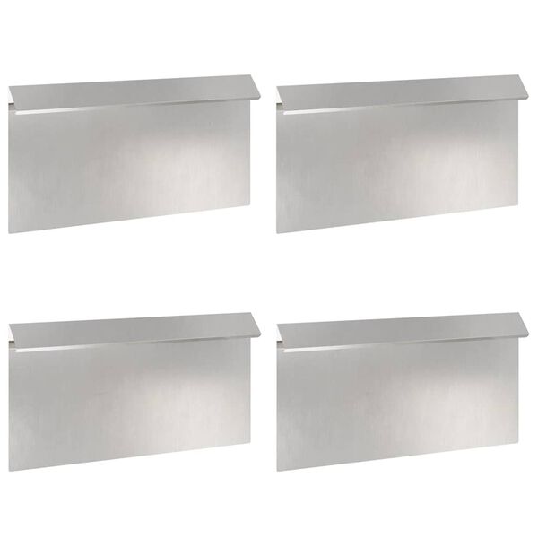 vidaXL Csiga ker&iacute;t&eacute;s 4 pcs Ez&uuml;st 50 x 3,5 x 25 cm Rozsdamentes ac&eacute;l