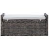 vidaXL T&aacute;rol&oacute;pad p&aacute;rn&aacute;val Fekete Mos&aacute;s 110 x 40 x 50 cm Rattan