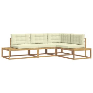 vidaXL K&uuml;lt&eacute;ri kanap&eacute; szett Feh&eacute;r 277,5 x 198,5 x 73 cm Poli&eacute;szter