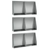 vidaXL T&aacute;mfal 6 db 40 x 12 x 50 cm Horganyzott Ac&eacute;l Ez&uuml;st