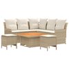 vidaXL B&uacute;tor szettek 6 db Beige &eacute;s kr&eacute;m PE Rattan