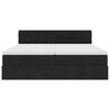 vidaXL Ottom&aacute;n &aacute;gykeret matracokkal fekete 160x200cm b&aacute;rsony