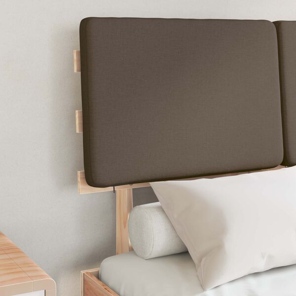 vidaXL Ágykeret Kárpitozott Fejtámlával Tópszínű 120 x 200 cm