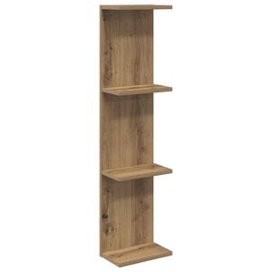 vidaXL Falpolc K&eacute;zműves T&ouml;lgy 25 x 15 x 100 cm Szerelt Fa