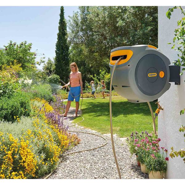 Hozelock Auto Reel falra szerelhető tömlődob 25 m-es tömlővel