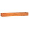 vidaXL rozsda sz&iacute;nű corten ac&eacute;l kerti magas&aacute;gy&aacute;s 400 x 80 x 45 cm