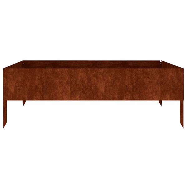 vidaXL corten ac&eacute;l kerti magas&aacute;gy&aacute;s 100x100x33,5 cm