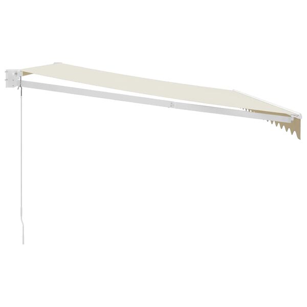 vidaXL kr&eacute;msz&iacute;nű sz&ouml;vet &eacute;s alum&iacute;nium beh&uacute;zhat&oacute; napellenző 4,5 x 3 m