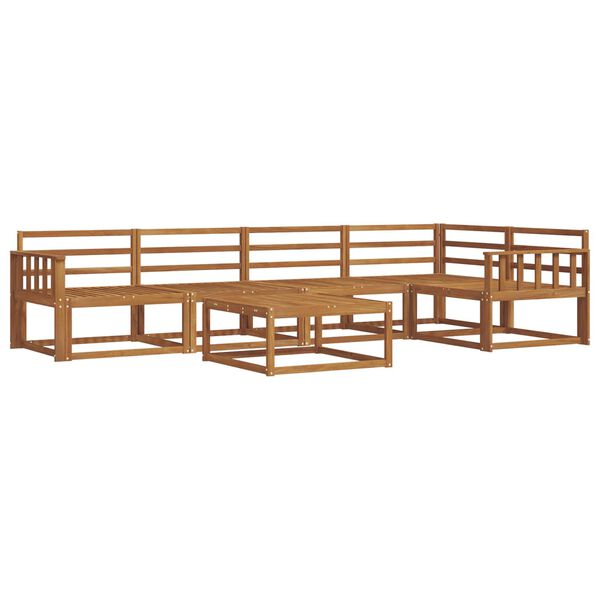 vidaXL K&uuml;lt&eacute;ri kanap&eacute; szett 6 pcs Term&eacute;szetes T&ouml;m&ouml;r Ak&aacute;cfa