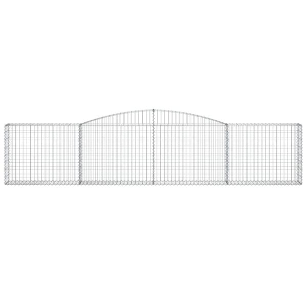 vidaXL 5 db íves horganyzott vas gabion kosár 400x30x80/100 cm
