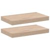 vidaXL 2 db szerelt fa f&uuml;ggőpolc 40 x 23,5 x 4 cm