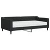 vidaXL fekete sz&ouml;vet kanap&eacute;&aacute;gy matraccal 90 x 190 cm