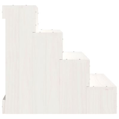 vidaXL fehér tömör fenyőfa kisállat lépcső 40 x 49 x 47 cm